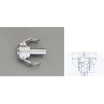 2・1/2” ホース用カップリング(アルミ製) エスコ
