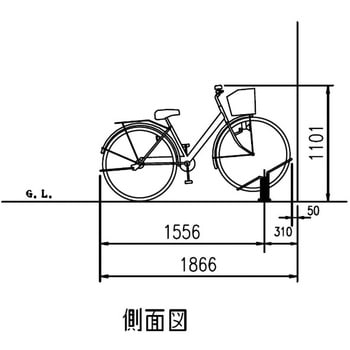 CS-H1A-S 独立式サイクルスタンド(CS-H型) 1セット ダイケン 【通販