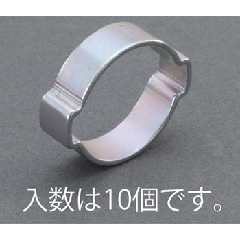 7-9mm ホースクランプ(ツーイヤー型/10個) エスコ