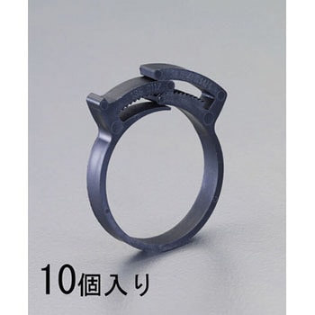 9.2-10.5mm ホースクランプ(ナイロン製/ギア式/10個) エスコ