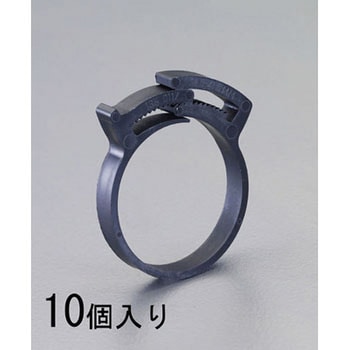 10.5-12.0mm ホースクランプ(ナイロン製/ギア式/10個) エスコ