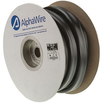 Alpha Wire ケーブルシールド PVC 黒 ALPHA