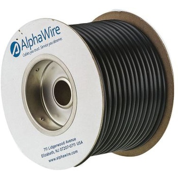 Alpha Wire ケーブルシールド PVC 黒 ALPHA