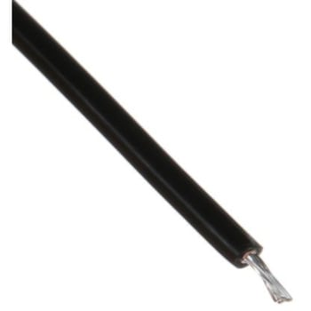 Alpha Wire フッ素樹脂ケーブル 黒  導体材質：銀めっき銅線 30m 22 AWG ALPHA