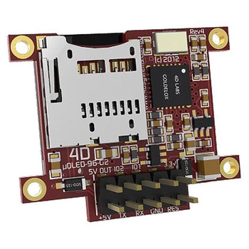 4D Systems 0.96インチ パッシブマトリクス 有機EL ディスプレイ 白 96 x 64 4D SYSTEMS