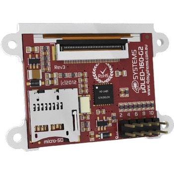 4D Systems 1.7インチ パッシブマトリクス 有機EL ディスプレイ 白 160 x 128 4D SYSTEMS