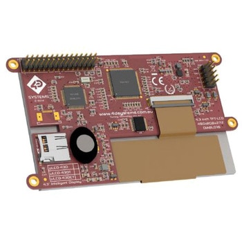 4D Systems 4.3インチ TFT 液晶ディスプレイ 480 x 272 タッチパネル 抵抗性 4D SYSTEMS
