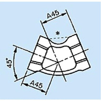 Rc 1/4”xRc 1/4” 45°エルボ - エスコ