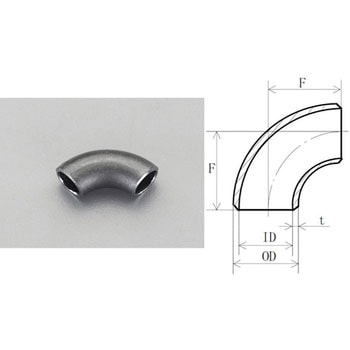 1・1/2” 溶接 90°エルボ エスコ