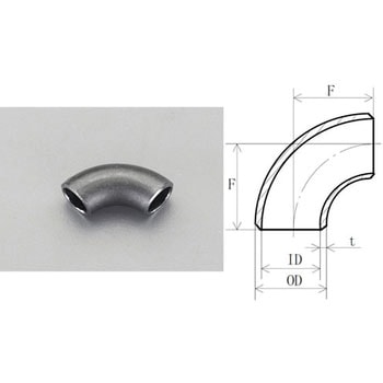 2”  溶接 90°エルボ エスコ