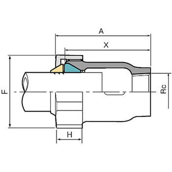 40AxRc1・1/2”雌ネジソケット(3管種用メカニカル継手) - エスコ