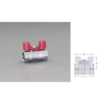 Rc 3/4”  ボールバルブ(ステンレス製) エスコ