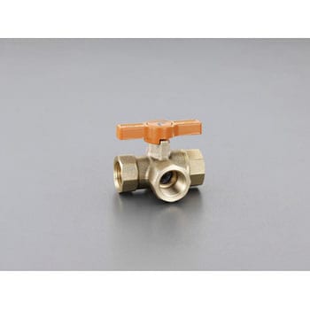 Rc1” 三方ボールバルブ(真鍮製) エスコ