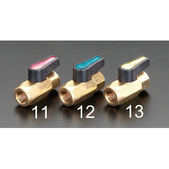 NPT1/8”xNPT1/8” ボールバルブ(青) エスコ