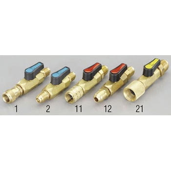 F3/8”xF3/8” ボールバルブ(サービス用) エスコ