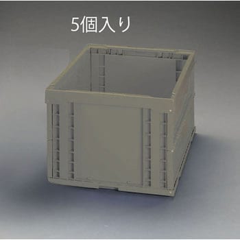 EA506AA-14E 530x366x325mm/51.9L 折畳コンテナ(OD色/5個) 1個 エスコ