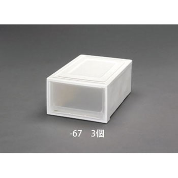 390x530x300mm 引出し式収納ケース(3個) エスコ