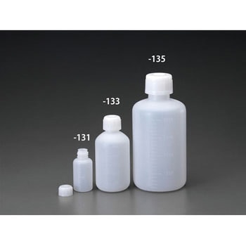 Φ61.5x127.5mm/0.25L 細口ポリ容器 エスコ