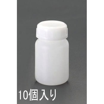 Φ100x188mm/1.0L 広口ポリ容器(10個) エスコ