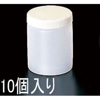 Φ90x187mm/1.0L 広口ポリ容器(10個) エスコ