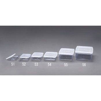 165x126x51mm/750ml シール容器(角型) エスコ