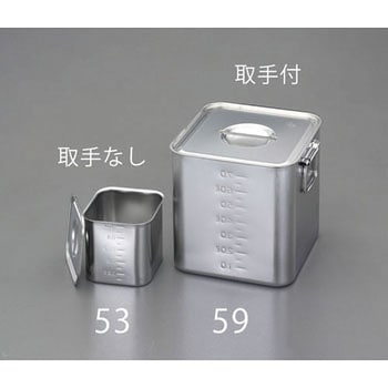 170x170x170mm 深型BOX(ステンレス/目盛り付) エスコ