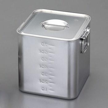 220x220x220mm 深型BOX(ステンレス/目盛り付) エスコ