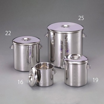 Φ220/8L 取手付ポット(メモリ付/ステンレス製) エスコ