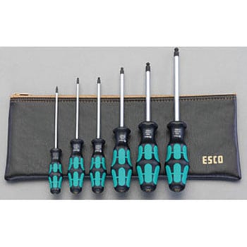 2.0-6.0mm/6本組 [Ball-Hex]ドライバー エスコ