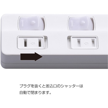 安全機能満載スイッチ付OAタップ/2m ナカバヤシ