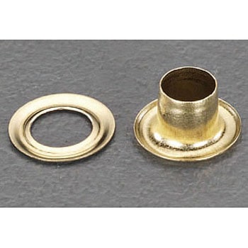 4mm 両面ハトメ(真鍮/100組) エスコ