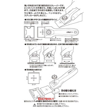 45mm スクレーパー(替刃付) エスコ