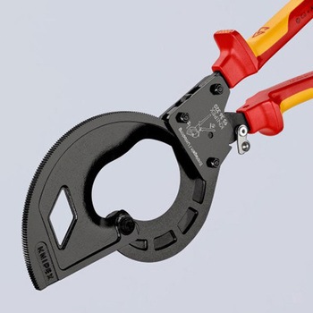 60mm/320mm 絶縁ケーブルカッター(ラチェット/グリップ付) エスコ