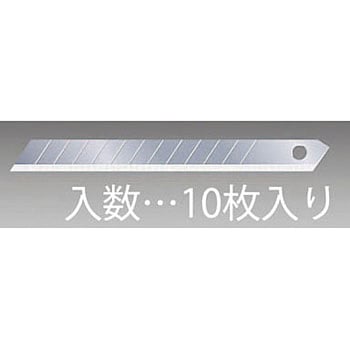 80x 9x0.38mm カッターナイフ替刃(10枚) エスコ