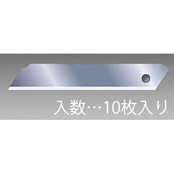 100x18x0.5mm カッターナイフ替刃・折れ線無(10枚) - エスコ