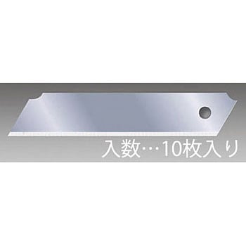 126x25x0.7mm カッターナイフ替刃・折れ線無(10枚) エスコ