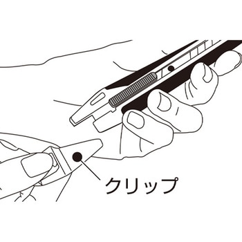 145mm カッターナイフ(ソフトグリップ/替刃10枚付セット) - エスコ