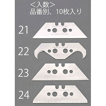 55x19x0.63mm カッターナイフ替刃(先角型/10枚) エスコ