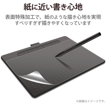 ワコム Wacom Intuos medium ワイヤレス 2018年モデル 保護フィルム ペーパーライク ケント紙タイプ 指紋反射防止 エレコム