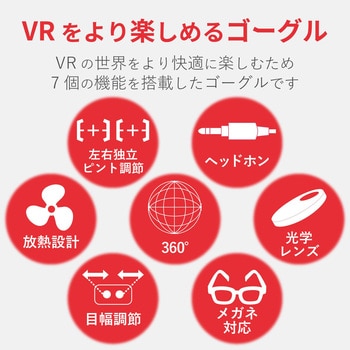 Vrg X01bk Vrゴーグル ピント調節可能 スタンダードタイプ 1個 エレコム 通販サイトmonotaro