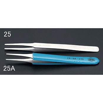 2.0x120mm/ 2A  精密用ピンセット(ステンレス製) - エスコ
