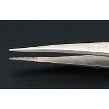 140mm/227 ピンセット(スライドロック式/ステンレス製) エスコ
