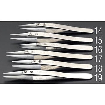 120mm 精密用ピンセット(デルリン/ステンレス製) エスコ