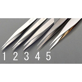 0.4x120mm 精密用ピンセット(ステンレス製) エスコ