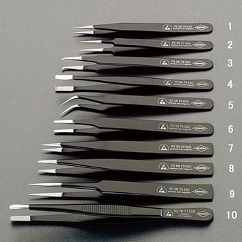 0.5x110mm 精密用ピンセット(ステンレス製 ESD) エスコ