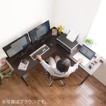 シンプルデスク(L字型) サンワダイレクト
