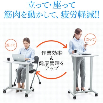 2本脚ガス昇降デスク サンワダイレクト