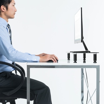 ガラス製机上ラック サンワダイレクト