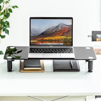 ガラス製机上ラック サンワダイレクト