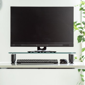 ガラス製机上ラック サンワダイレクト